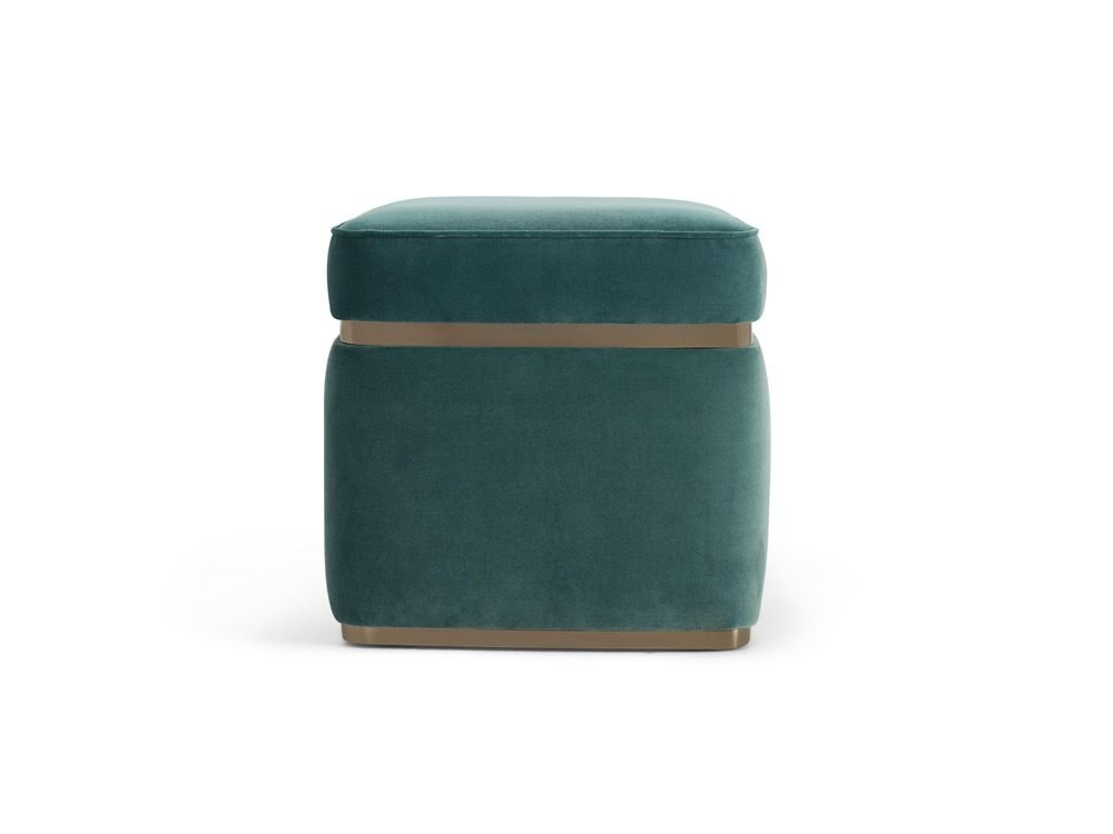 Puff estofado verde